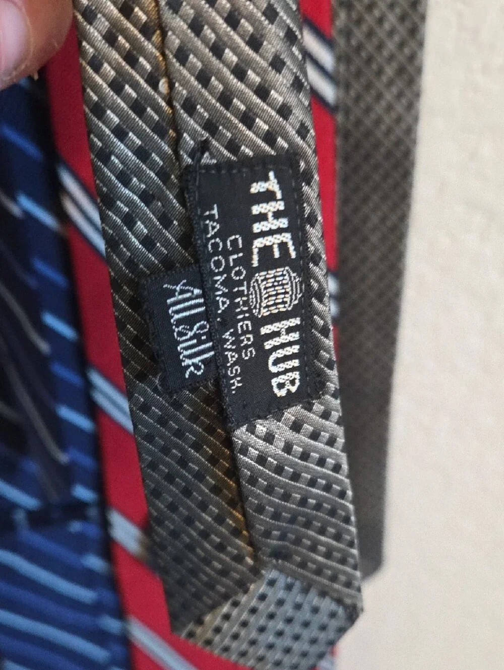 VTG Men's Silk Tie Bundle Lot of 6 - Brooks Brothers Calvin Klein Huntington